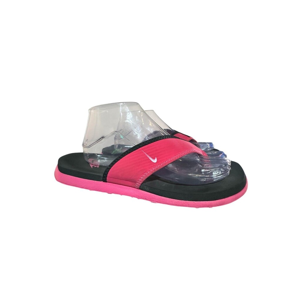 Nike Celso Thong Plus Pink Black Ladies Sandals Sz 8 Beach Summer Outdoor Thong